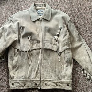 Vintage Men’s Suede Western Fringe Jacket L